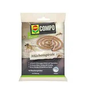 Mückenspirale Compo – Räucherspirale mit Geraniol für den Außenbereich