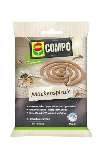 Mückenspirale Compo – Räucherspirale mit Geraniol für den Außenbereich