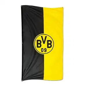 BVB-Fahne Borussia Dortmund im Hochformat