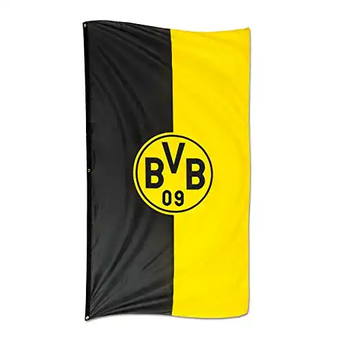 BVB-Fahne Borussia Dortmund im Hochformat