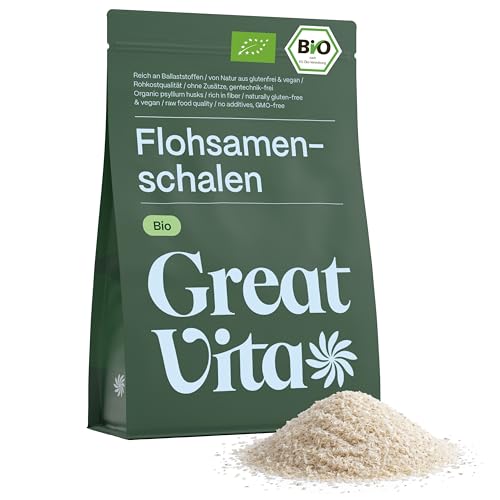 Flohsamen GreatVita Bio Schalen, 99% rein, 500g
