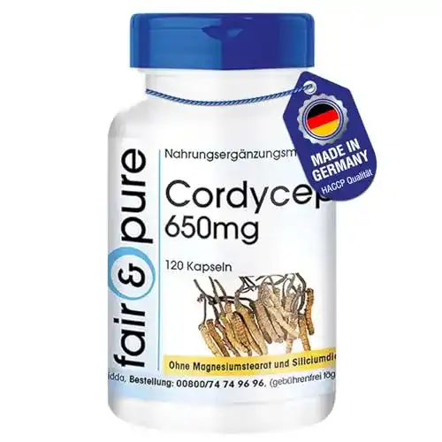 Cordyceps Fair & Pure 650mg Kapseln – Sinensis Pilzextrakt