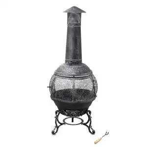Tepro Jacksonville Aztekenofen Guss-Feuerstelle für Garten und Terrasse