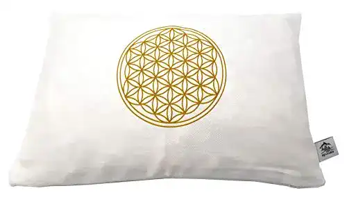 Zirbenkissen Blume des Lebens 30×20 cm mit Zirbenspänen
