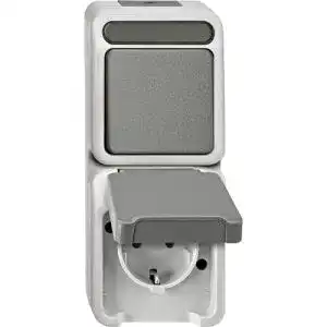 Steckdosen-Lichtschalter Schneider Electric Merten MEG3495-8029