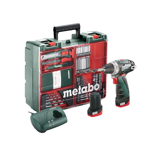 Metabo Akku-Bohrschrauber PowerMaxx BS Basic Set mit Zubehör
