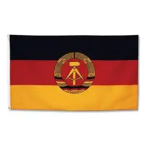 DDR-Flagge 90×150 cm aus Polyester mit Metallösen