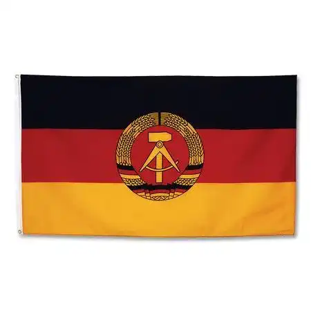 DDR-Flagge 90×150 cm aus Polyester mit Metallösen