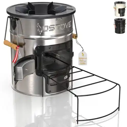 Raketenofen Ostove Pro mit zwei Kammern für Outdoor-Kochen