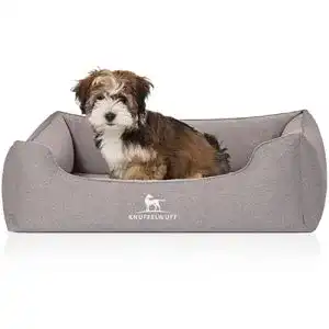 Orthopädisches Hundebett Knuffelwuff Leano in Grau, 85 x 63 cm