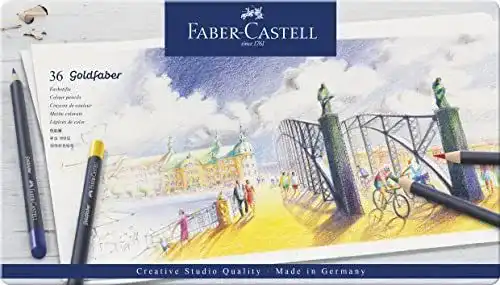 Faber-Castell 114736 Zeichenstifte – Set mit 36 Farbstiften