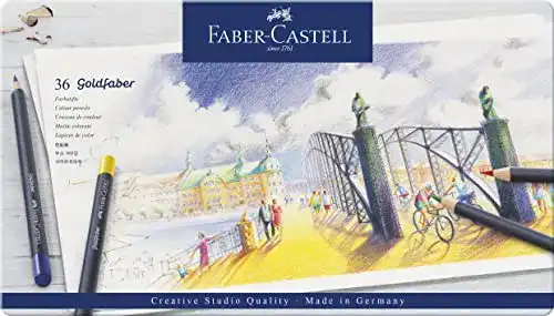 Faber-Castell 114736 Zeichenstifte – Set mit 36 Farbstiften