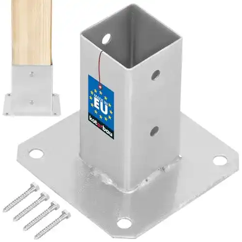 Pfostenträger Kotarbau Aufschraubhülse 50 x 50 mm für Holzpfosten