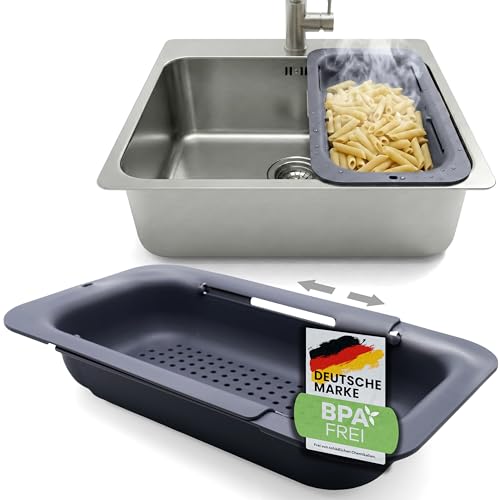 Küchensieb Netrox – Ausziehbares Sieb für Spülbecken, BPA-frei