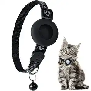 Katzenhalsband YHmall mit Airtag und reflektierender Glocke