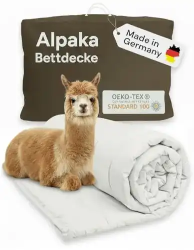 Alpaka Bettdecke für den Sommer 135×200 cm