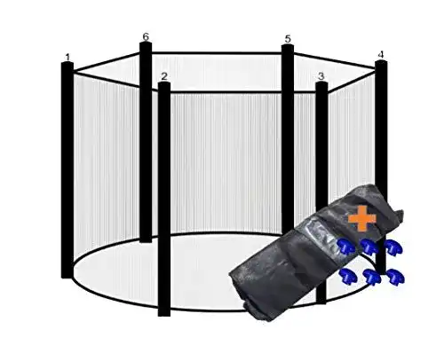 Trampolin Sicherheitsnetz für 6 Stangensysteme von walexo