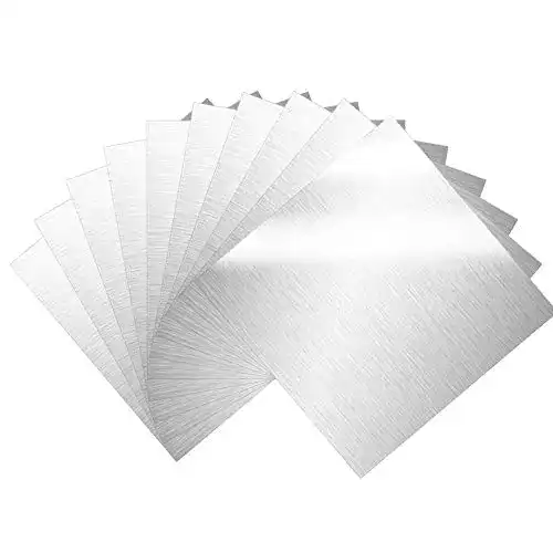 Alublech WANTOUTH 12 Stück Aluminiumplatten 15 x 15 cm