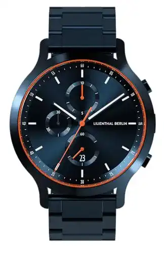 Chronograph Lilienthal Berlin Blue Orange IV in Dunkelblau