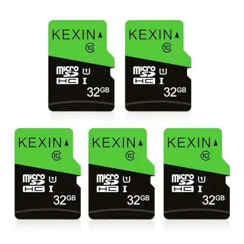 KEXIN Micro SD Karte 32GB – 5 Stück mit Adapter für verschiedene Geräte