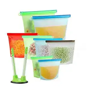 Silikonbeutel für Lebensmittel von TWSOUL, 8 Stück Set