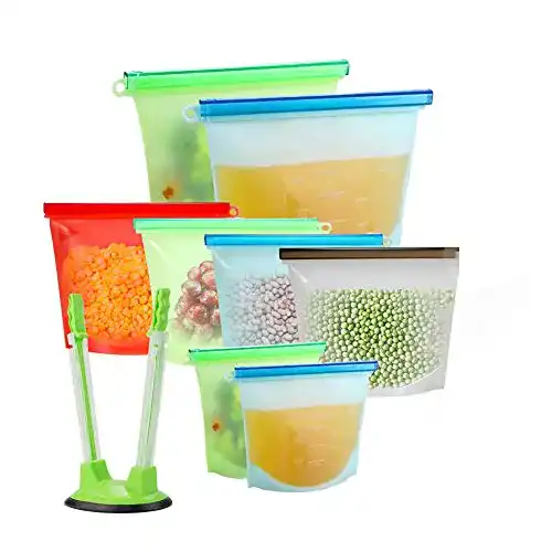 Silikonbeutel für Lebensmittel von TWSOUL, 8 Stück Set