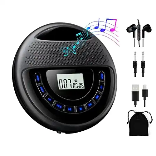 Gueray Tragbarer CD Player mit Lautsprechern und LCD-Display