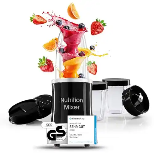 Standmixer 1000 Watt Gourmetmaxx Nutrition Mixer mit Zubehörset