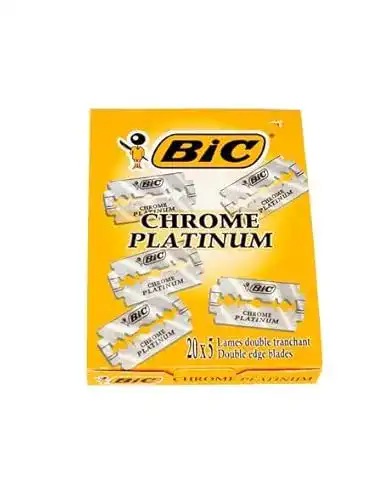 BIC Rasierhobel-Klingen, 100 Stück, Chrome Platinum für Rasierhobel
