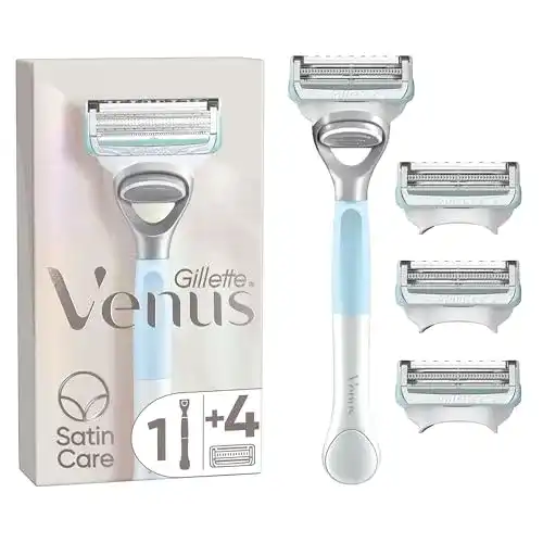 Gillette Venus Rasierer für Damen im Intimbereich mit 4 Ersatzklingen