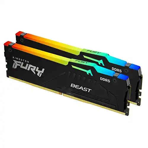 DDR5-RAM Kingston Fury Beast Schwarz RGB 32GB (2x16GB) 6000MT/s