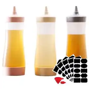 Quetschflasche Biluer Squeeze Flasche aus Kunststoff, 3 Stück, 350ml