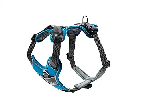 Hundegeschirr Hunter Divo, Größe M, 56-73 cm, hellblau/grau
