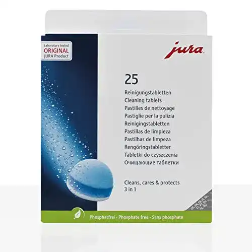 Kaffeefettlöser Reinigungstabletten für Jura Kaffeevollautomaten 3in1