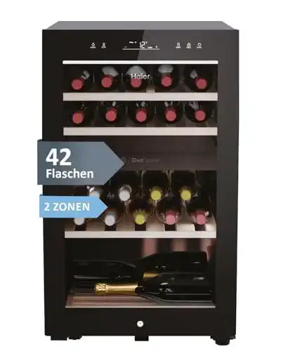 Weinkühlschrank 2 Zonen von Haier kleiner Weinklimaschrank 50 Serie 7