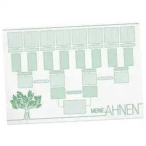Ahnentafel itenga „Meine Ahnen“ für 5 Generationen aus 250 g/m² Papier