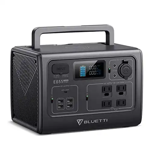 Powerbank mit Steckdose von BLUETTI – Tragbare Powerstation EB55, 537Wh