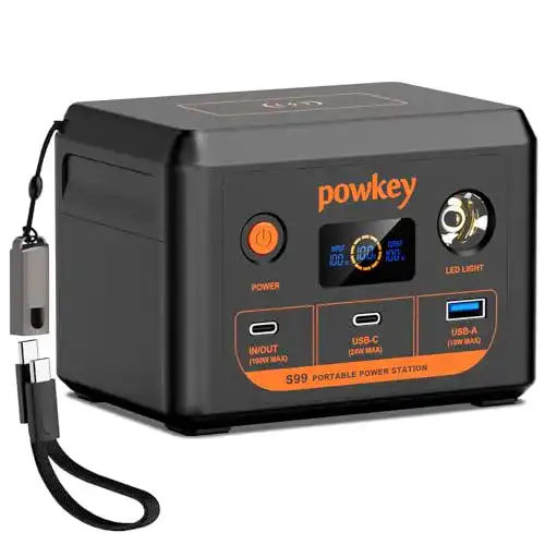 Laptop Powerbank Powkey Tragbare Powerstation 30000mAh