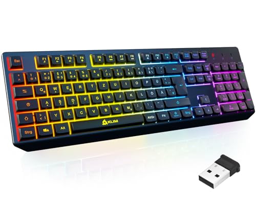 Ergonomische kabellose Gaming-Tastatur KLIM Chroma für PC und Konsolen