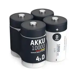 Ansmann Mono D Akku 9300 mAh 1,2V NiMh, 4 Stück, wiederaufladbar