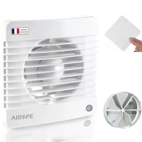 Badlüfter Airope 100 mm Abluftventilator mit Rückschlagventil