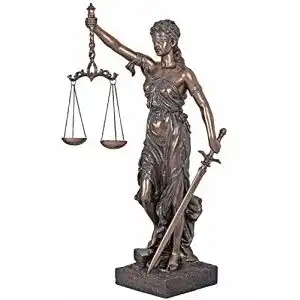Justitia Statue Palazzo Int – Skulptur der Göttin Justitia aus Keramikmasse