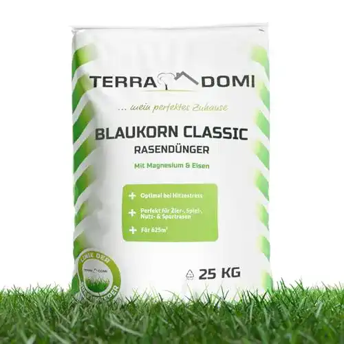 Blaukorn Classic Volldünger von Terra Domi für gesunden Rasen