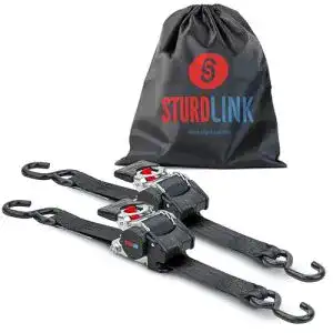 Automatik-Spanngurt Sturdlink 3m 50mm mit S-Haken Set von 2