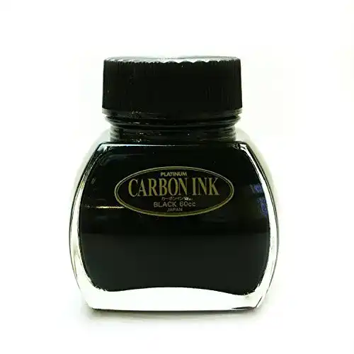 Platinum Kohle-Tintenflasche 60 ml in Schwarz