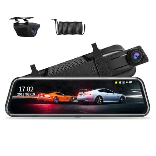 Rückspiegel-Dashcam Jansite 10 Zoll mit Rückfahrkamera