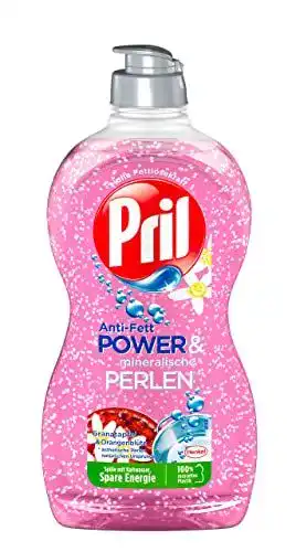 Pril Spülmittel Anti-Fett Power mit mineralischen Perlen, 450 ml