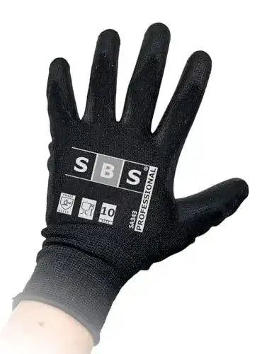 Arbeitshandschuhe SBS Nylonhandschuhe, 12 Paar, Größe 10