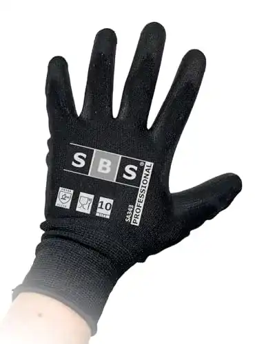 Arbeitshandschuhe SBS Nylonhandschuhe, 12 Paar, Größe 10