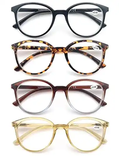 Lesebrille Modfans 4er Set Rund für Damen und Herren